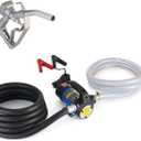 Orion Motor Tech Diesel Transfer Pump, 12 Volt Fuel Transfer Pump with Nozzle Hoses for Transferring Diesel, Kerosene, Self Priming DC Electric Fuel Pump Kit, Oil Not Included