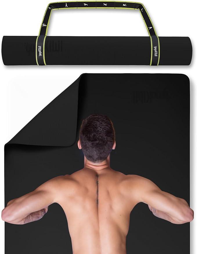 Gogokiwi Extra Wide Yoga Mat for Men Women (72"L x 36"W) Non Slip Fitness & Exercise Mat with Alignment Marks for Yoga, Pilates, Floor Workouts, Standard (1/4 Inch Thick)