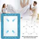 Bed Sheet Straps, 4-Pack Adjustable Bed Sheet Clips - Easy Install Secure Fit Clips, Non-Slip Elastic Holders for Fitted Sheets | Keep Sheets in Place (White)