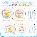 120PCS Rubber Duck Birthday Decorations for Boys And Girls Birthday Party