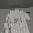 Haddockway Wooden Coat Rack Stand with 8 Hooks New Zealand Pine 3 Adjustable Coat Standing Tree Easy Assembly for Coats, Hats, Scarves and Handbags for Entryway, Hallway, Bedroom, Office, white (1 PC)