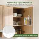 Malldii 9.5" Large Acrylic Straw Holder for Cabinet Door - Reusable Tumbler Straw Organizer Storage, Small Kitchen Accessories Container, Ultra Sticky Cupboard Door Mounted (Transparent)