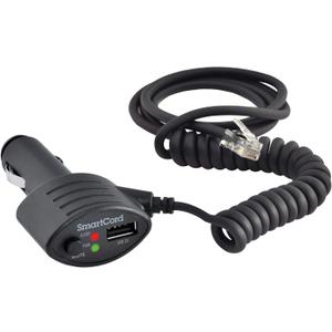 Escort Cobra Official SmartCord USB, Half Straight Half Coiled Cord with USB Charging Port, Works with All Current Generation Escort and Cobra Windshield Mounted Detectors, Apple and Android Devices
