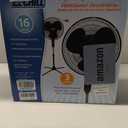 EZ-CHILL 16" Oscillating Pedestal Fan with Folding Base - Black