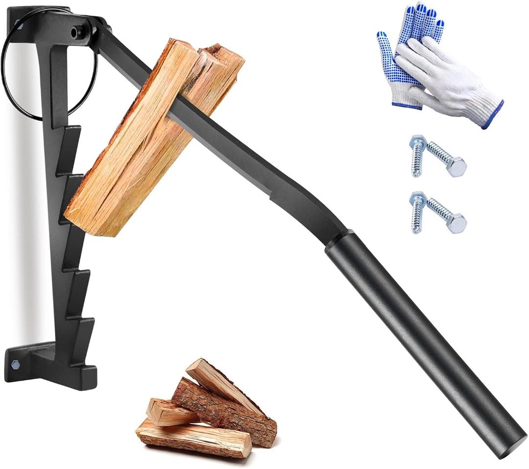 Primachen Wall Mounted Wood Splitter- Kindling Splitter for Wood, Manual Firewood Kindling Splitter for Soft Wood Indoor or Outdoor