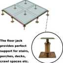 Adjustable 4 1/3" - 7" House Floor Jacks Mini Screw Post Pole for Leveling, Galvanized, 6 Pack