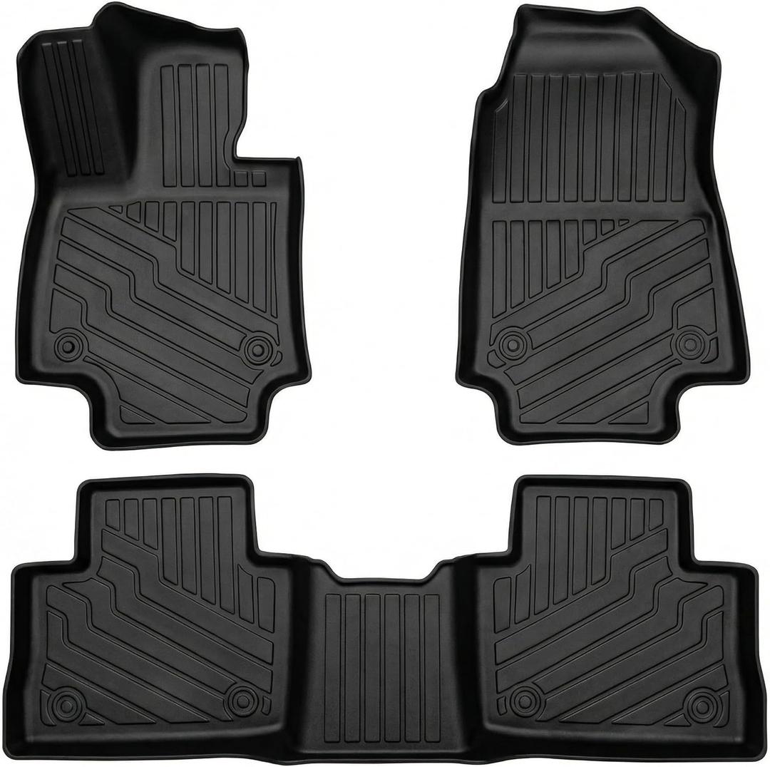 RAV4 Floor Mats Compatible with 2025 2024 2023 2022 2021 2020 2019 Toyota RAV-4All Weather Protection Waterproof Durable Anti-Slip Odorless Custom-fit TPE Floor Liner Front and Rear Row Set