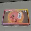 Sunset Lamp Projection, Sunset Night Light Rainbow Projector 180 16 Color Changing 4 Modes, Vlog, Photography, Decorative, Party Decor, Gift for Women(16 Color) (Red)