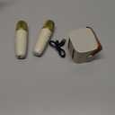 Mini Karaoke Machine Microphone,Fun Toys Christmas Birthday Gifts for Adult Kids/Toddler Boys Girls 3 4 5 6 7 8 9 10 11 12+,Portable Bluetooth Speaker with 2 Wireless Microphone (Beige 2 Mics)