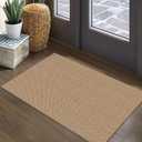Area Rug 2x3 Ft Washable Rugs for Entryway Braided Non Slip Throw Rugs Door Mat Indoor Outdoor Entrance Small Cotton Woven Carpet for Kitchen Foyer Front Door, Orange/Tan/Brown