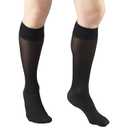 Truform Sheer Compression Stockings, 8-15 mmHg, Women's Knee High Length, 20 Denier, Black, Medium