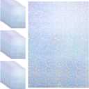 Outus 24 Sheets Holographic Sticker Paper Holographic Laminate Sheets Transparent Overlay Lamination Sticker Self Adhesive Vinyl Film A4 Size, 8.25 x 11.7 Inches(Star Style)