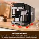 Espresso Coffee Sliding Tray for Ninja Luxe Cafe Accessories Breville Espresso Machine Accessories, Transparent Acrylic Coffee Slider Board Compatible with ninja luxe cafe espresso machine ES601&ES701