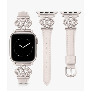 Wearlizer Slim Leather Band Compatible with Apple Watch Bands Women 38/40/41/42/44/45/46/49mm, Fancy Dressy Designer Thin Strap with Celtic Knot for iWatch Series 11 10 9 8 7 6 5 4 3 SE/Ultra 3 2 1