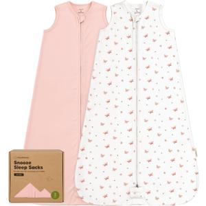 2-Pack Baby Sleep Sacks,Zipper Wearable Blanket - 0.5TOG Organic Cotton,Lightweight,Soft Cozy Toddler Sleeping Sack 12-24 months,Easy to Wear Large Newborn Transition Swaddles Sleepsacks (Butterflies)