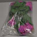 Fake Hibiscus Artificial Flowers Plants for Outdoors Decoration, 4 Bundles Silk Hibiscus Tropical Flowers Artificial Realistic UV Resistant Faux Flower for Outside Planter Patio Porch Garden, Purple