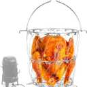 LS'BABQ Turkey Fryer Basket for Charbroil Big Easy TRU-Infrared 3-in-1 Smoker 14101550 Only, The Big Easy Turkey Fryer Accessories, Stainless Steel Collapsible Deep Fry Basket for Cooking Most Poultry