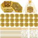 Yexiya Indian Return Gifts for Pooja Hollow Out Hexagon Candy Boxes Golden Hexagon Box Storage Boxes Indian Festival Favor Return Gifts for Diwali Pooja Wedding House Warming(30 Pack,Hexagonal Style)