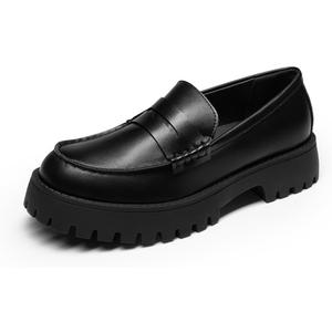 DREAM PAIRS Loafers for Women Platform Chunky Penny Loafer Lug Sole Comfortable Slip On Dressy Casual Work Business Office Shoes Size 6