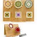 23.6" x 15.8" Crochet Blocking Board Foldable - Bamboo Blocking Boards for Crochet Projects with 15 Stainless Steel Pegs, Gifts for Mothers, Grandmothers