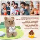 Funny Dad Gifts - Ideal for Dad's Birthday, Father's Day, Easter, Christmas & Valentine's Day | Handmade Crochet Bear(Dad)