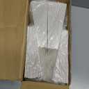 Jetec 50 Pcs 4 Cup Drink Carrier with Handle, Kraft Paperboard Beer Carrier, Disposable Drink Holder for Hot or Cold Drinks, 12-16 oz Bottle Holder for Food Delivery Beverages (White)