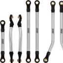 INJORA Stainless Steel High Clearance Chassis Links Set for 1/18 RC Crawler TRX4M High Trail K10 F150, 41g/Set