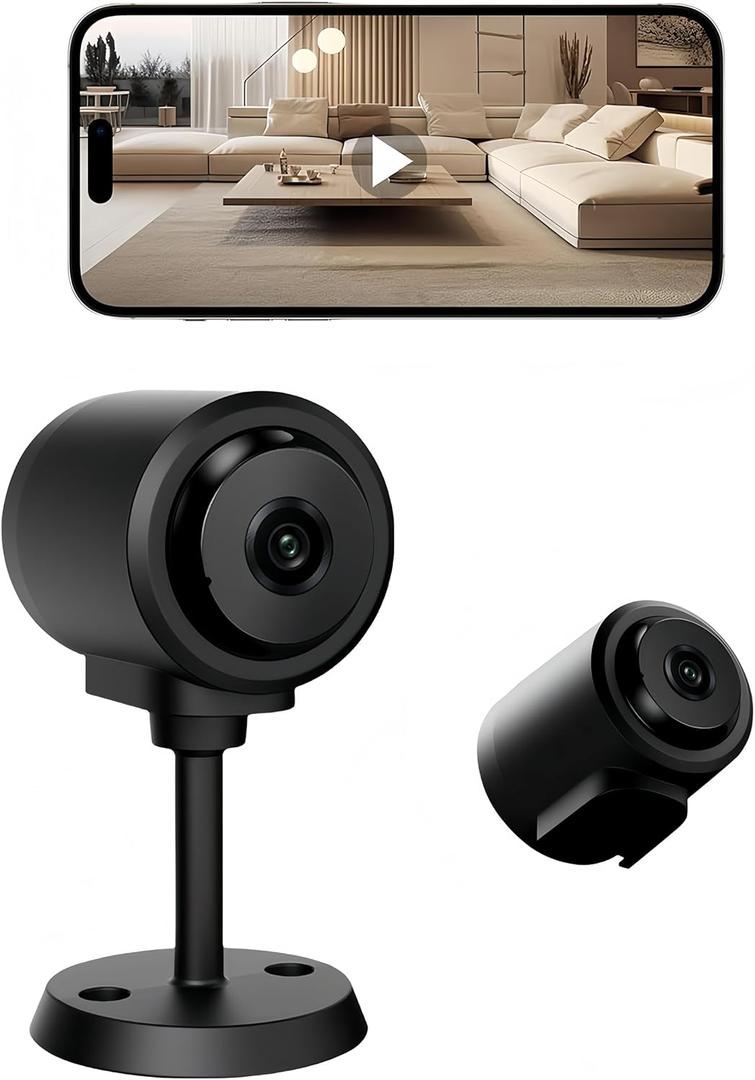 LKSUMPT Hidden Camera, 2K HD Wireless Nanny Cam with Motion Detection & Night Vision, Cloud & SD Storage, Security Camera for Home/Baby/Pet, WiFi/No WiFi Use