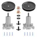 187292 187281 192870 532187292 532187281 532192870 Deck Spindle Assembly with 195945 197473 Pulley Replaces Husqvarna 42" 46" 48" 54" Mower Deck (2 Pack)