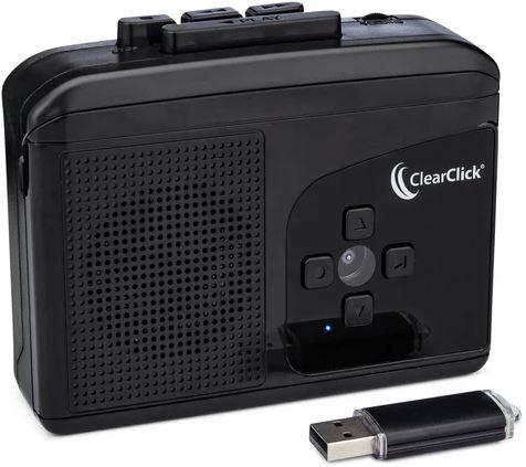 ClearClick Cassette Tape To USB 2.0 (Second Generation) - Convert Cassette Tapes To Digital MP3 Audio Files on USB Flash Drive - File Splitting Feature - Instant Setup - No Computer Required