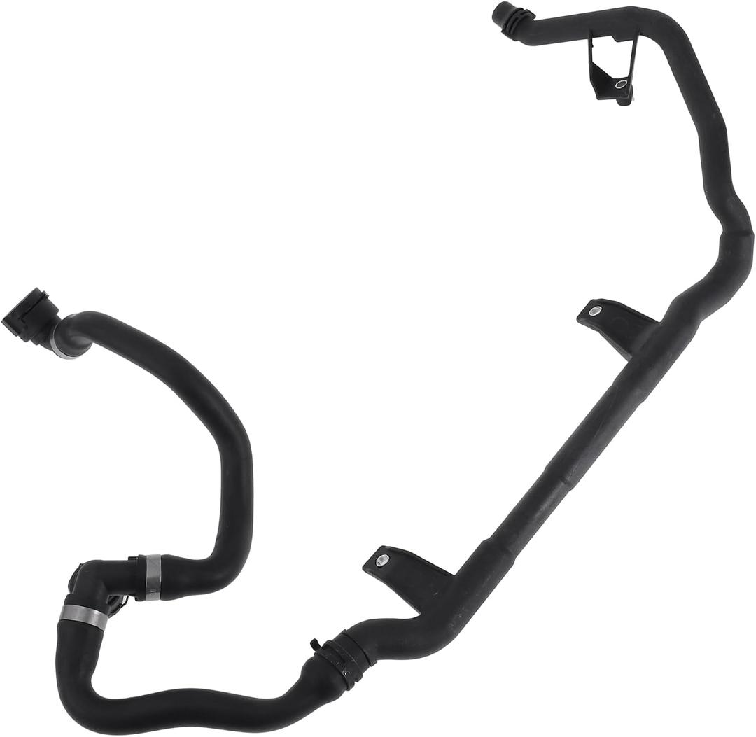 INFINAUTO Radiator Hose Heater Hose No.17127548229 for BMW 135i 3.0L 2008-2010 for BMW 335i 3.0L 2007 Black Plastic 1 Pc Thermostat Heating Device Return Pipe