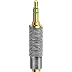 GEEKRIA 3.5mm (1/8") Stereo Male to 2.5mm Balanced Female Headphone Plug Adapter, Converts Audio Jack Compatible Player, Amplifier, Speaker Etc, Silver.