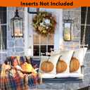 ZWJD Fall Pillow Covers - 20x20 Set of 4 Farmhouse Decor Pillows With Pumpkin, Maple Leaves and Hello Autumn Designs for Porch, Couch, Bed