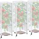 3 Pcs Garden Bird Netting Plant Cover for Square Tomato Cage, 59" x 17.7" Insect Bird Barrier Tomato Cage Net with Zipper & Drawstring, Tomato Trellis Netting Protection Cover for Protecting Plants