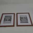 KTKDE 8x10 Picture frame Set of 2,Wine red Wooden Photo Frame 5x7mat or 8x10 Without Mat,Tempered Glass,10 by 8 Studio Gallery frames for Wall or Tabletop Family Friends Wedding Gift ideal gift (2pcs-Walnut Woodgrain)