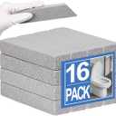 Herda 16 Pack Pumice Stone Toilet Bowl Cleaning, Powerfully Pumice Stick for Cleaning Hard Water Rings, Calcium Buildup, Rust, Pumice Stone for Cleaning Toilets, Tubs, Grills, Swimming Pools, Sinks