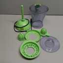 Nostalgia Taco Tuesday Electric Citrus Juicer Machine and Pitcher - Includes Margarita Salt and Rimmer Set and Four 8 oz Glasses - 32 oz - Green