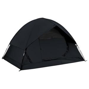Spacious Waterproof 2/ 4 Person 4-Season Tent with Big Rain Fly – Versatile Outdoor Camping Tent for Hiking, Backpacking, and Festivals – Easy Setup & Durable Design (Black, 4 Person)