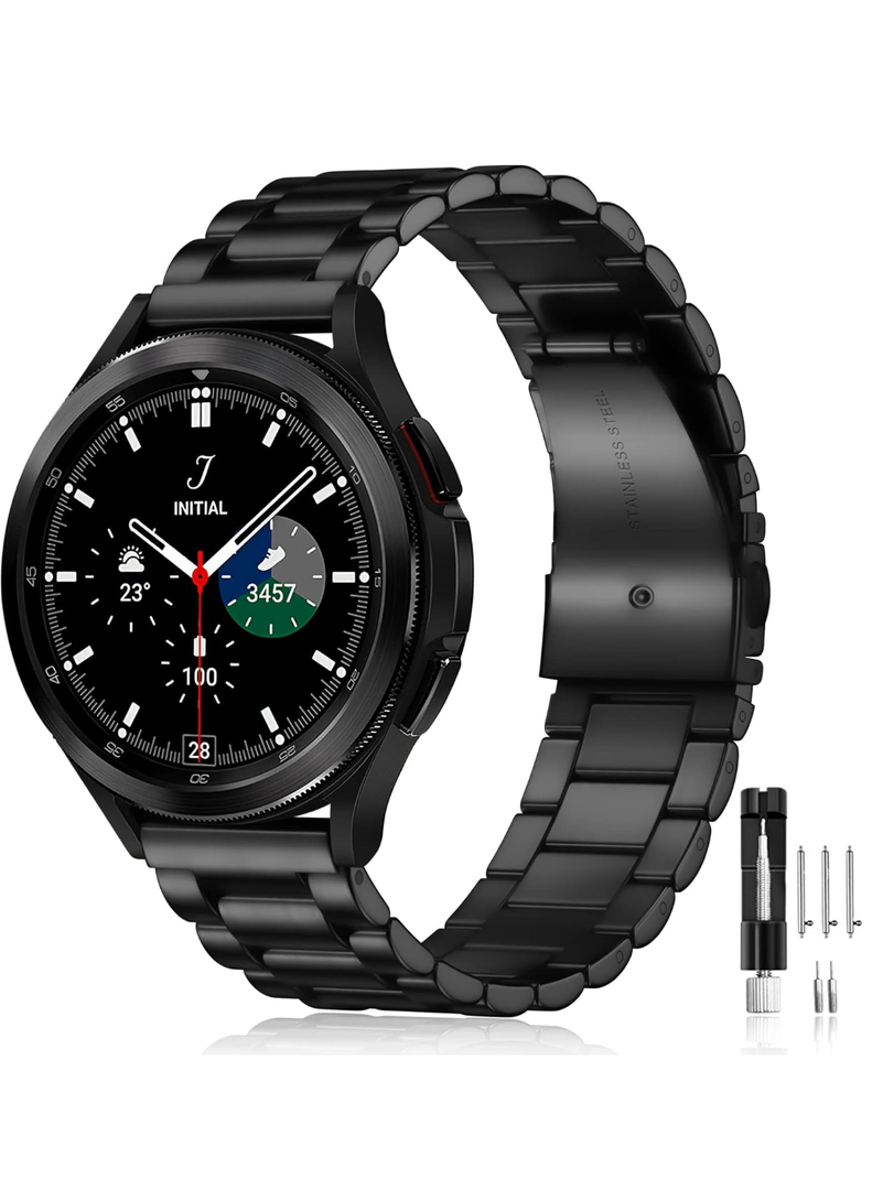 Lerobo Stainless Steel Band Compatible with Samsung Galaxy Watch 7 6 5 4 FE 40mm 44mm 45mm/Galaxy Watch 6 4 Classic 43mm 47mm 42mm 46mm/3 41mm/Active,20mm Metal Replacement Band for Men Women