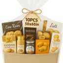 WIKDAY Extra Large Cellophane Wrap for Gift Baskets 10 PCS 50x60 Inches Jumbo Bif Clear Cello Gift Bags with Ties Plastic Packaging Products