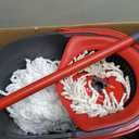 O-Cedar EasyWring Microfiber Spin Mop & Bucket Floor Cleaning System + 2 Extra Refills, Red/Gray