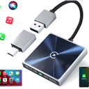 Wireless CarPlay Adapter for iPhone, Super mini Compact 2in1 Dongle for Apple iOS 10+, Convert Wired to Wireless CarPlay, Instant Connectivity, Fit for Cars from 2016 with Built-in CarPlay