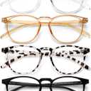 Blue Light Blocking Glasses for Women/Men - 4-Pack Computer Reading/Gaming/TV/Phone Glasses, Anti-Glare