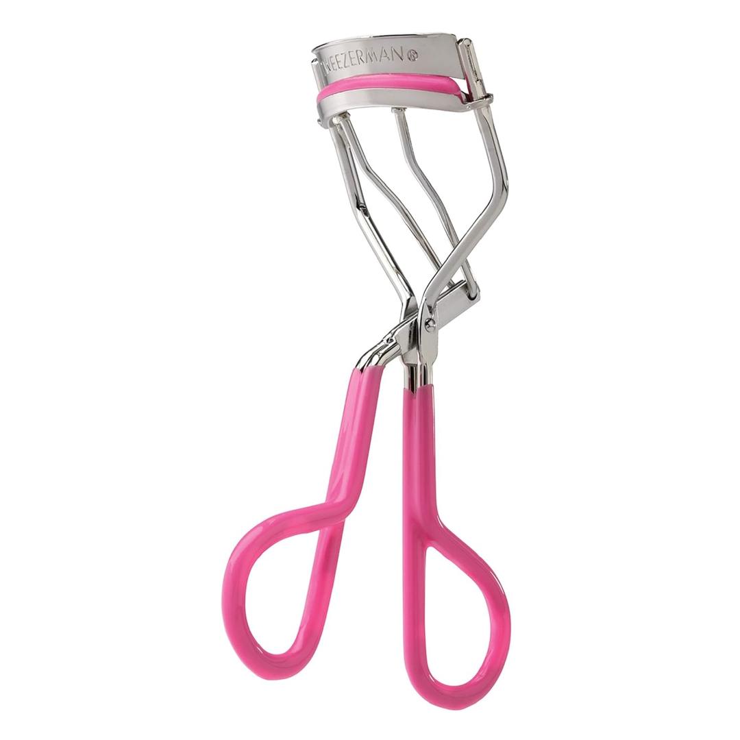 Tweezerman Neon Pink Comfort Grip Eyelash Curler  Makeup Eyelash Tool for All Eye Shapes