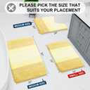 Arotive Microfiber Bathroom Rugs, Shaggy Soft and Absorbent Bath Rug, Non-Slip, Thick Plush Machine Washable Dry Bath Mats for Bathroom, Tub and Shower, 30x20, Light Yellow, Rectangular