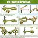 Tree Supports Young Trees, 4 PCS Tree Holder Stabilizer Support Trees Straightening Kit for Leaning Tree, Greater Stability Can Withstand Severe WeatherUnincluded T-Posts