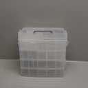 Bright Creations 3-Tier Plastic Craft Storage Containers with 30 Compartments, 40 Sticker Labels (9.5 x 6.5 x 7.2 Inch)