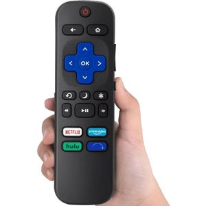 Universal TV Remote for All Roku TV,Replacement for TCL Sharp Roku Remote with Video Buttons