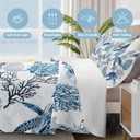 weesire Coastal Bedding California King Size Coastal Quilt with 2 Shams, Nautical Beach Comforter Sets Ocean Bedspreads Blue Seaturtle Coverlet Summer Bedding, 106''x118''
