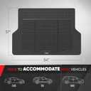 Motor Trend Premium FlexTough All-Protection Cargo Mat Liner w/Traction Grips & Fresh Design, Heavy Duty Trimmable Trunk Liner for Car Truck SUV, Black (OF-985-BK)